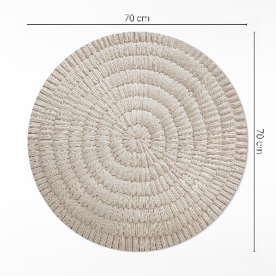 Covor rotund din vinil Împletitură în tonuri de bej