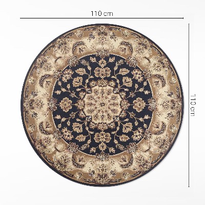 Covor rotund din vinil Compoziție florală persană