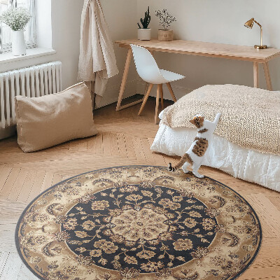 Covor rotund din vinil Compoziție florală persană