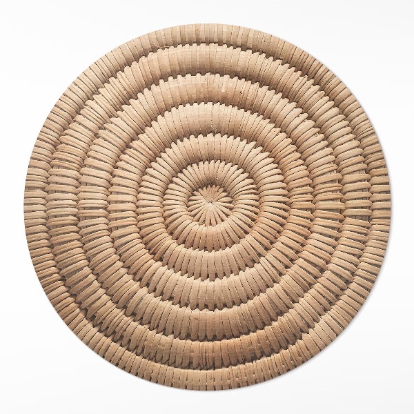 Covor rotund din vinil Împletitură boho minimalistă