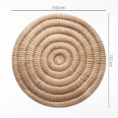 Covor rotund din vinil Împletitură boho minimalistă