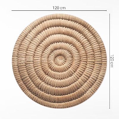 Covor rotund din vinil Împletitură boho minimalistă