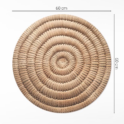 Covor rotund din vinil Împletitură boho minimalistă