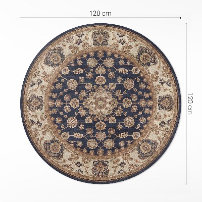 Covor rotund din vinil Modele persane în tonuri de caramel