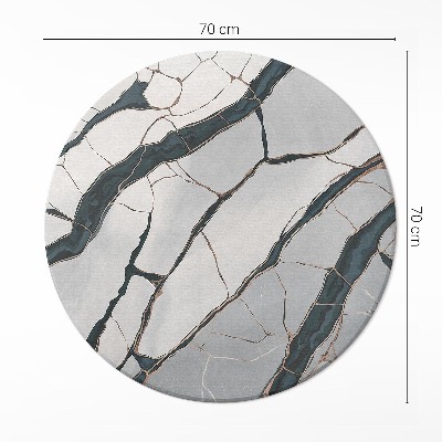 Covor rotund din vinil Perfecțiune de piatră gri