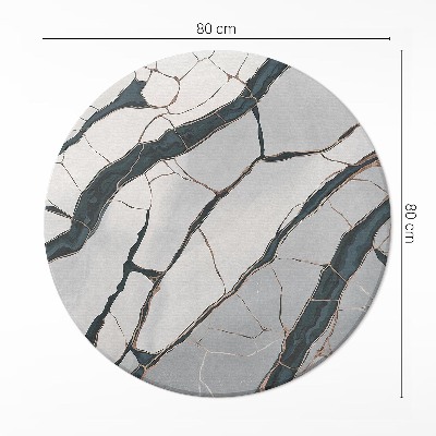 Covor rotund din vinil Perfecțiune de piatră gri