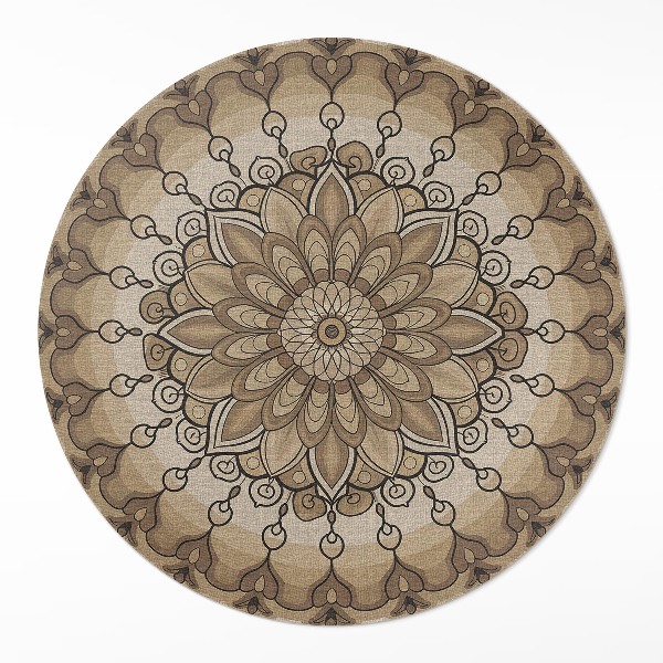 Covor rotund din vinil Modele mandala simetrice