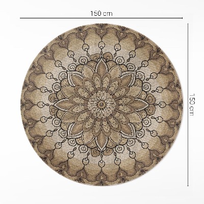 Covor rotund din vinil Modele mandala simetrice