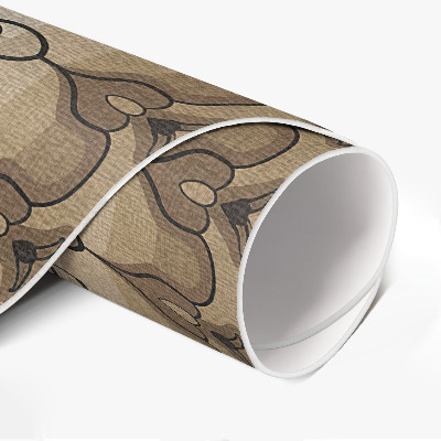Covor rotund din vinil Modele mandala simetrice