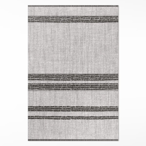 Covor de vinil Gri în liniile țesăturii de imitație boho
