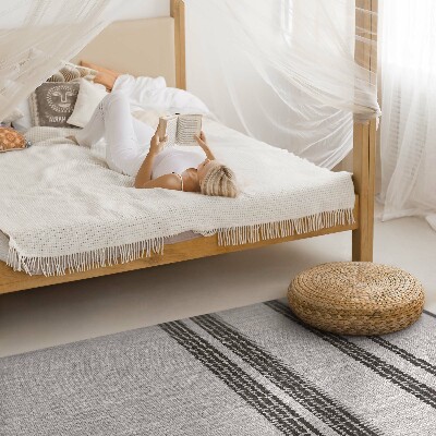 Covor de vinil Gri în liniile țesăturii de imitație boho
