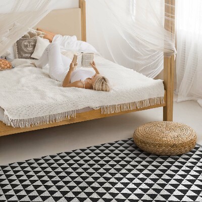 Covor interior din vinil Model geometric triunghiuri imitație țesătură