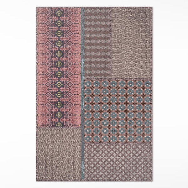 Covor interior din vinil Aztec ornament imitație țesătură cu model