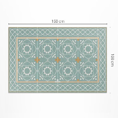 Covor de vinil acasă Vintage simetrie țiglă decorativă
