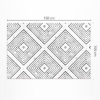 Covor interior din vinil Pătrate regulate model boho