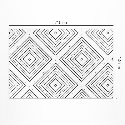 Covor interior din vinil Pătrate regulate model boho