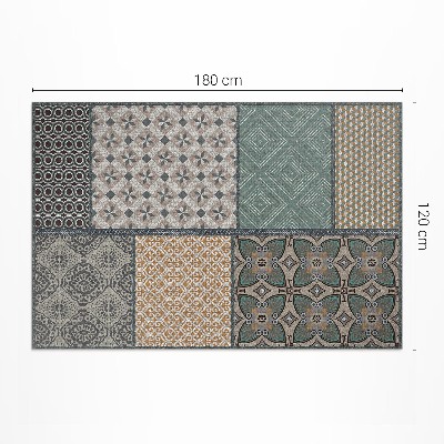 Covor interior din vinil Combinație de mai multe modele imitație țesătură