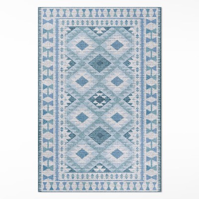 Covor interior din vinil Diamante albastre imitație țesătură