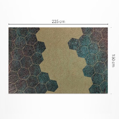 Covor de vinil acasă Hexagoane de beton cu design modern