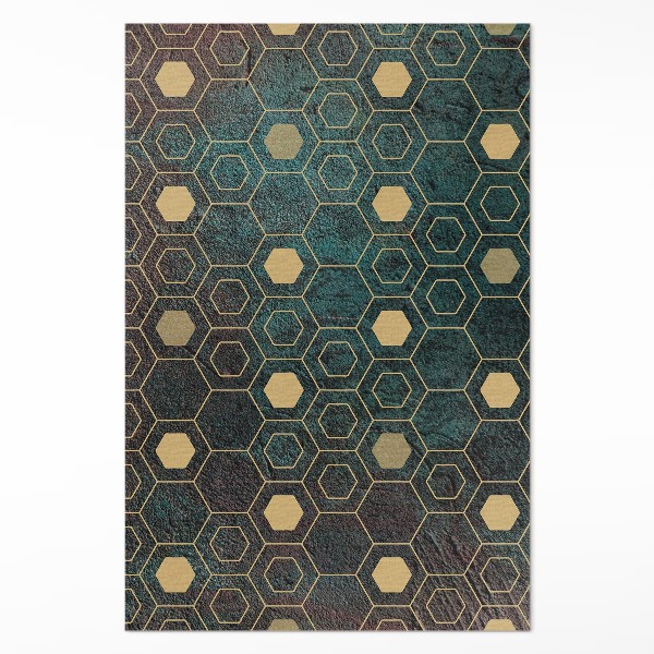 Covor interior din vinil Model hexagonal design modern