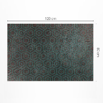 Covor de vinil Hexagoane design retro brut