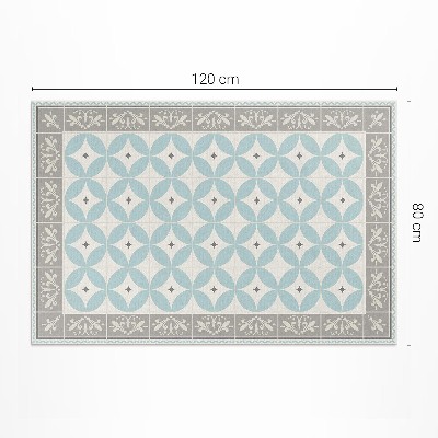 Covor interior din vinil Mozaic cu dale și cercuri de modă pastel