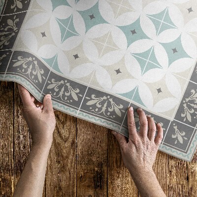 Covor de vinil Mozaic scandinav cu cercuri pastelate