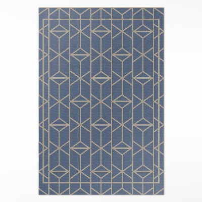 Covor de vinil acasă Model retro linii decorative regulate