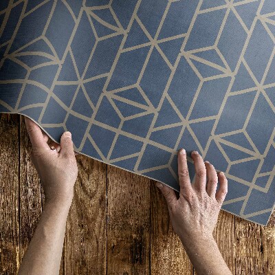 Covor de vinil acasă Model retro linii decorative regulate