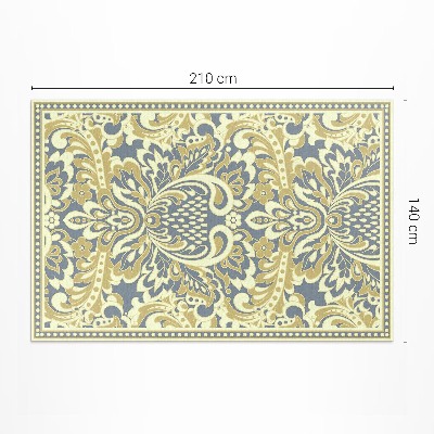 Covor de vinil acasă Ornament vegetal cu flori exotice
