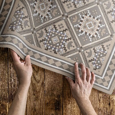 Covor de vinil acasă Model oriental cu geometrie arabă