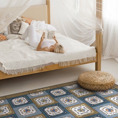 Covor interior din vinil Motiv geometric cubic în stil retro