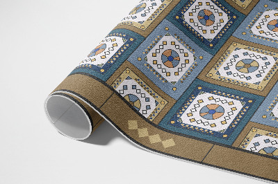 Covor interior din vinil Motiv geometric cubic în stil retro