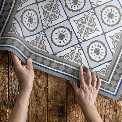 Covor de vinil Placă ornamentală geometrică cu diamante