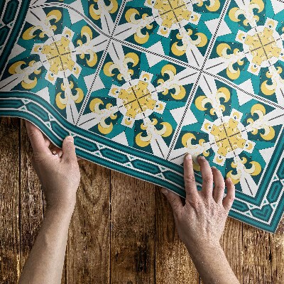 Covor de vinil Plăci colorate cu romburi geometrice