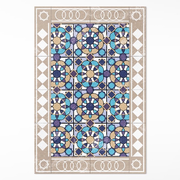 Covor interior din vinil Pătrate în diamante dale shabby