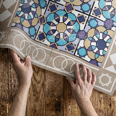 Covor interior din vinil Pătrate în diamante dale shabby