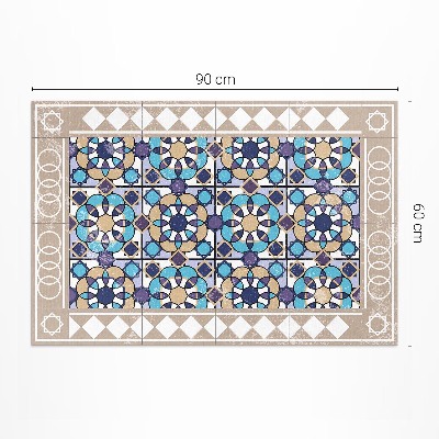 Covor interior din vinil Pătrate în diamante dale shabby