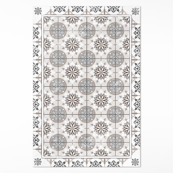 Covor de vinil acasă Mozaic decorativ cu cercuri florale