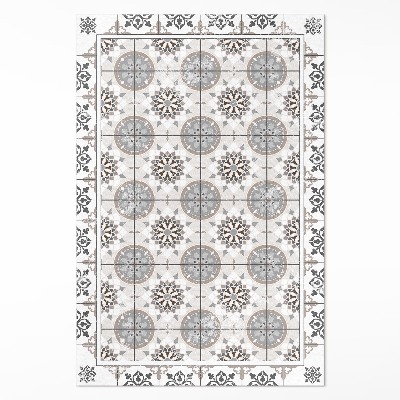 Covor de vinil acasă Mozaic decorativ cu cercuri florale