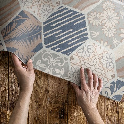 Covor interior din vinil Hexagoane hawaiiene țiglă boho