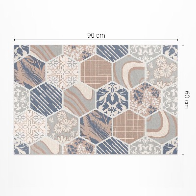 Covor interior din vinil Hexagoane hawaiiene țiglă boho