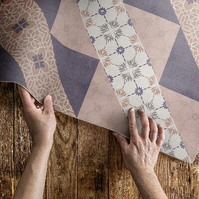 Covor interior din vinil Dungă modernistă ornamentală pastel