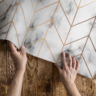 Covor de vinil acasă Linii moderne de marmură în formă de heringbone