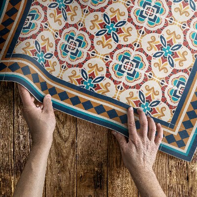 Covor de vinil Plăci decorative cu geometrie florală
