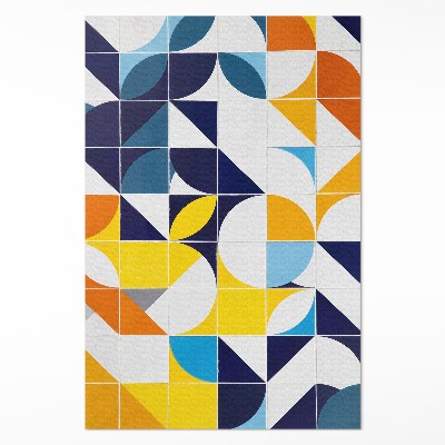 Covor de vinil acasă Mozaic modern cu forme geometrice