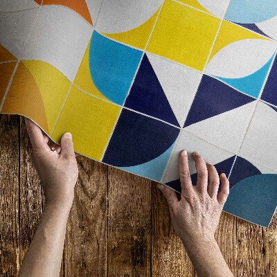 Covor de vinil acasă Mozaic modern cu forme geometrice