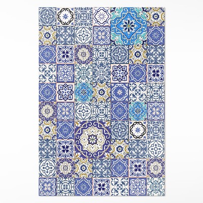 Covor de vinil Mozaic decorativ cu flori spaniole