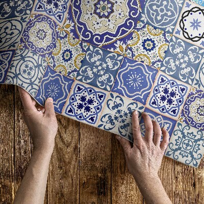 Covor de vinil Mozaic decorativ cu flori spaniole