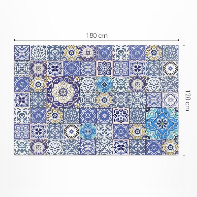 Covor de vinil Mozaic decorativ cu flori spaniole